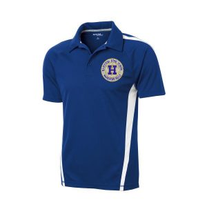 Hampton Embroidered Design - ST685 Royal Blue/White Men's Polo