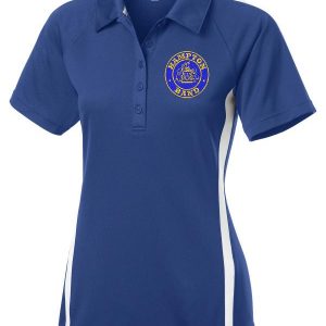 Hampton Embroidered Design  - LST685 Royal Blue/White Ladie's Polo
