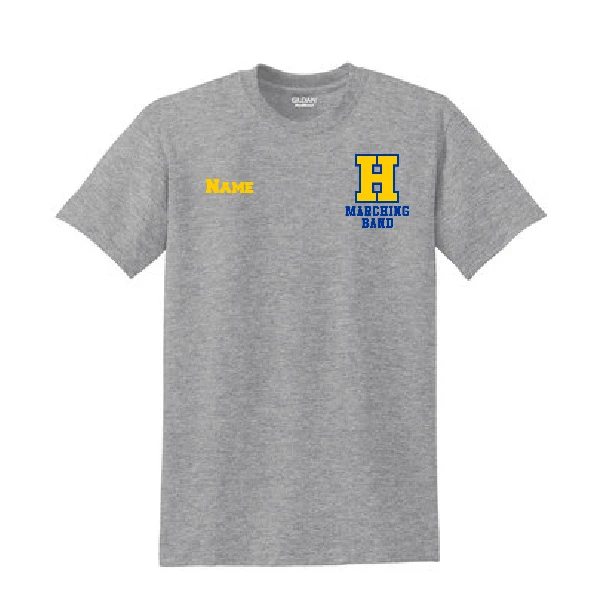 Hampton H With Name- 2000B Youth 90 Cotton / 10 Poly Sport Grey Tee