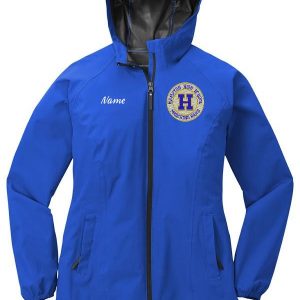 Hampton Embroidered Design With Name - L407 Ladie's Royal Blue Rain Jacket