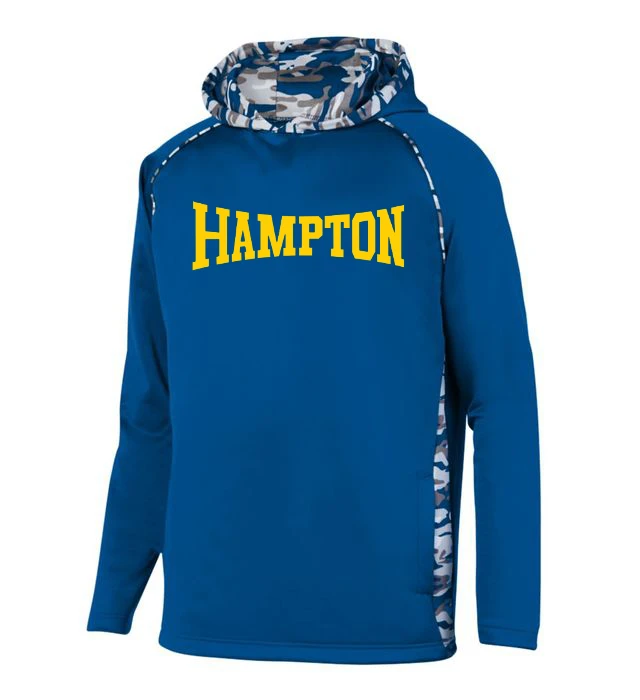 Hampton Central - 5539 Youth Royal Camo Pullover Hoodie