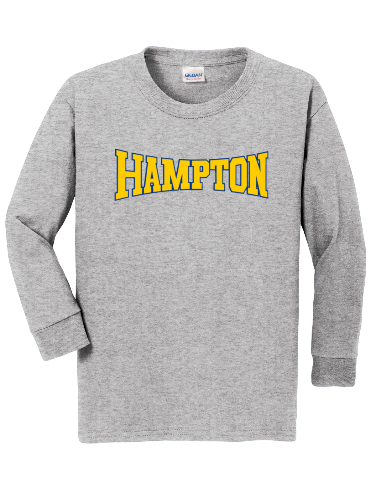 Hampton Central - 5400B Youth Sports Grey Long Sleeve Tee