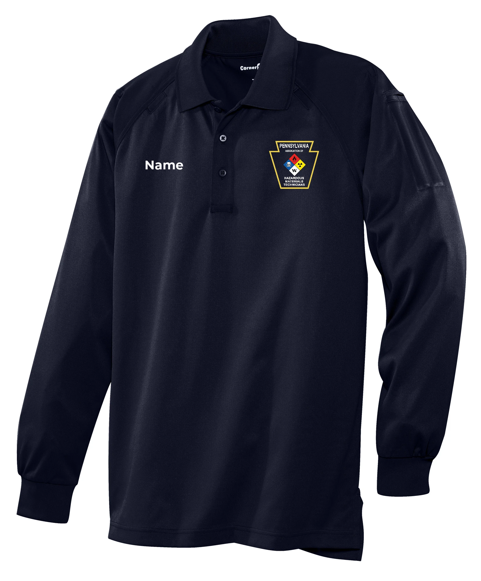 PAHAZ - CS410LS CornerStone® - Select Long Sleeve Snag-Proof Tactical Polo With Name