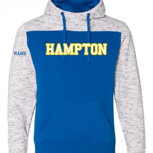 Hampton Central - 8676 - J. America Colorblock Hoodie With Twill & Name