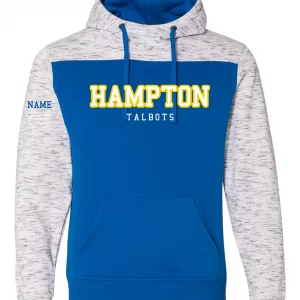 Hampton Central - 8676 - J. America Colorblock Hoodie With Twill, Text & Name
