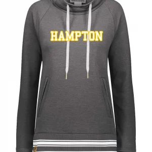 Hampton Central - 229763 - Holloway Ladies Funnel Neck Pullover Hoodie With Twill