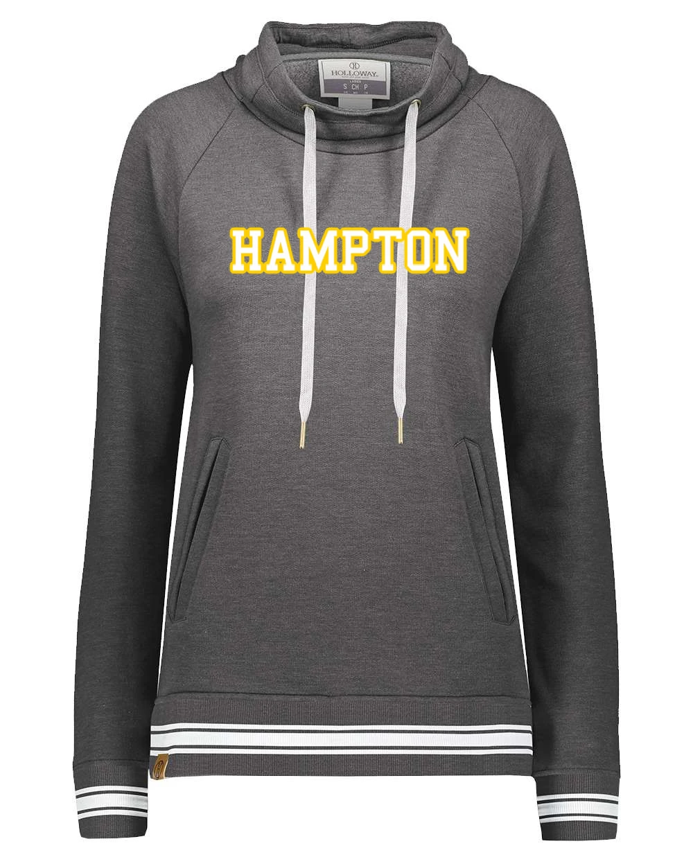 Hampton Central - 229763 - Holloway Ladies Funnel Neck Pullover Hoodie With Twill