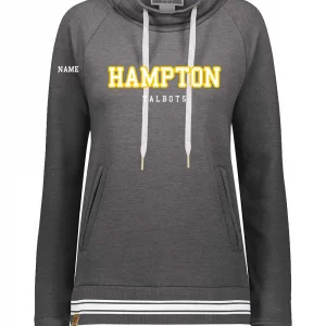 Hampton Central - 229763 - Holloway Ladies Funnel Neck Pullover Hoodie With Twill, Text & Name