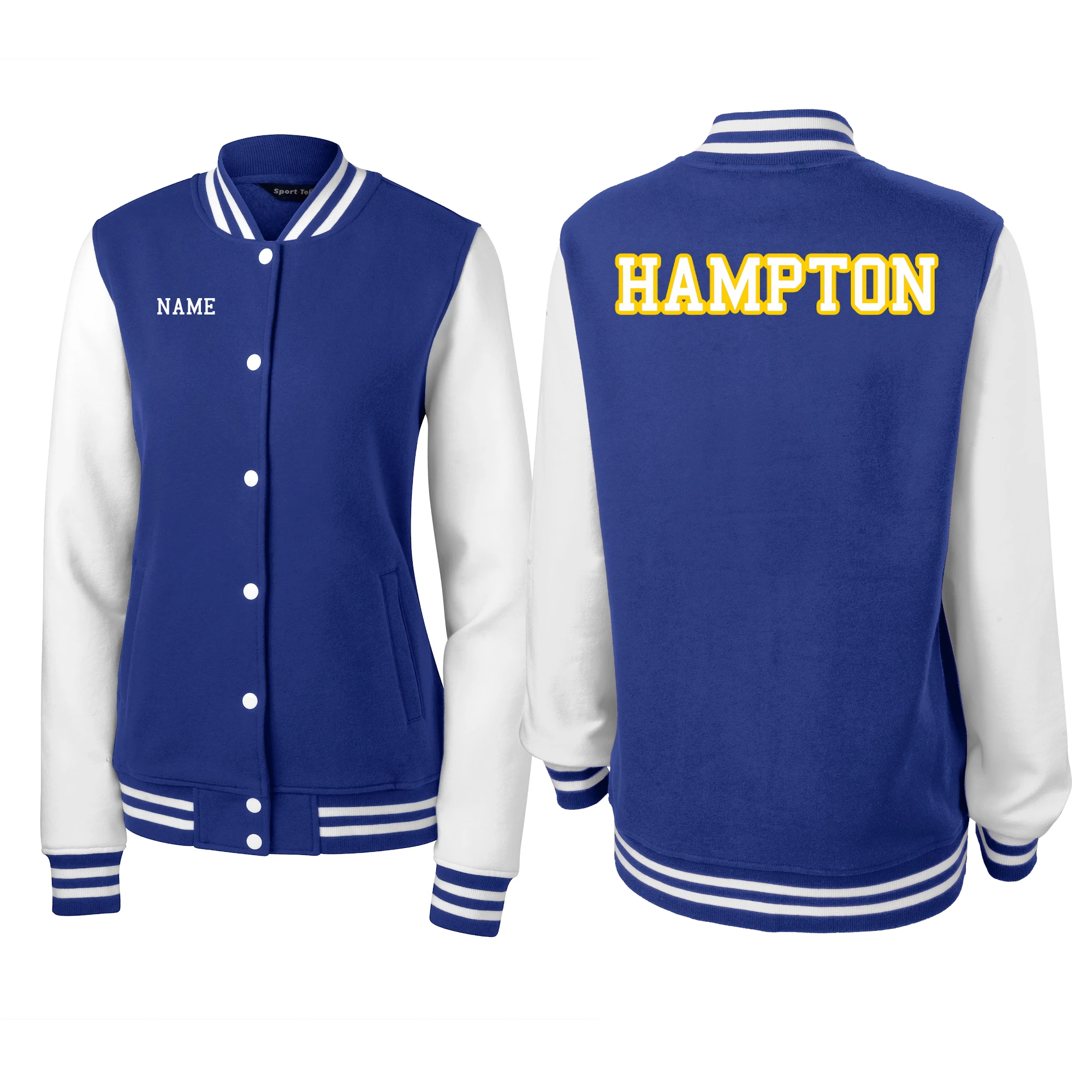 Hampton Band - LST270 - Sport Tek Ladies Fleece Letterman Jacket With Twill & Name
