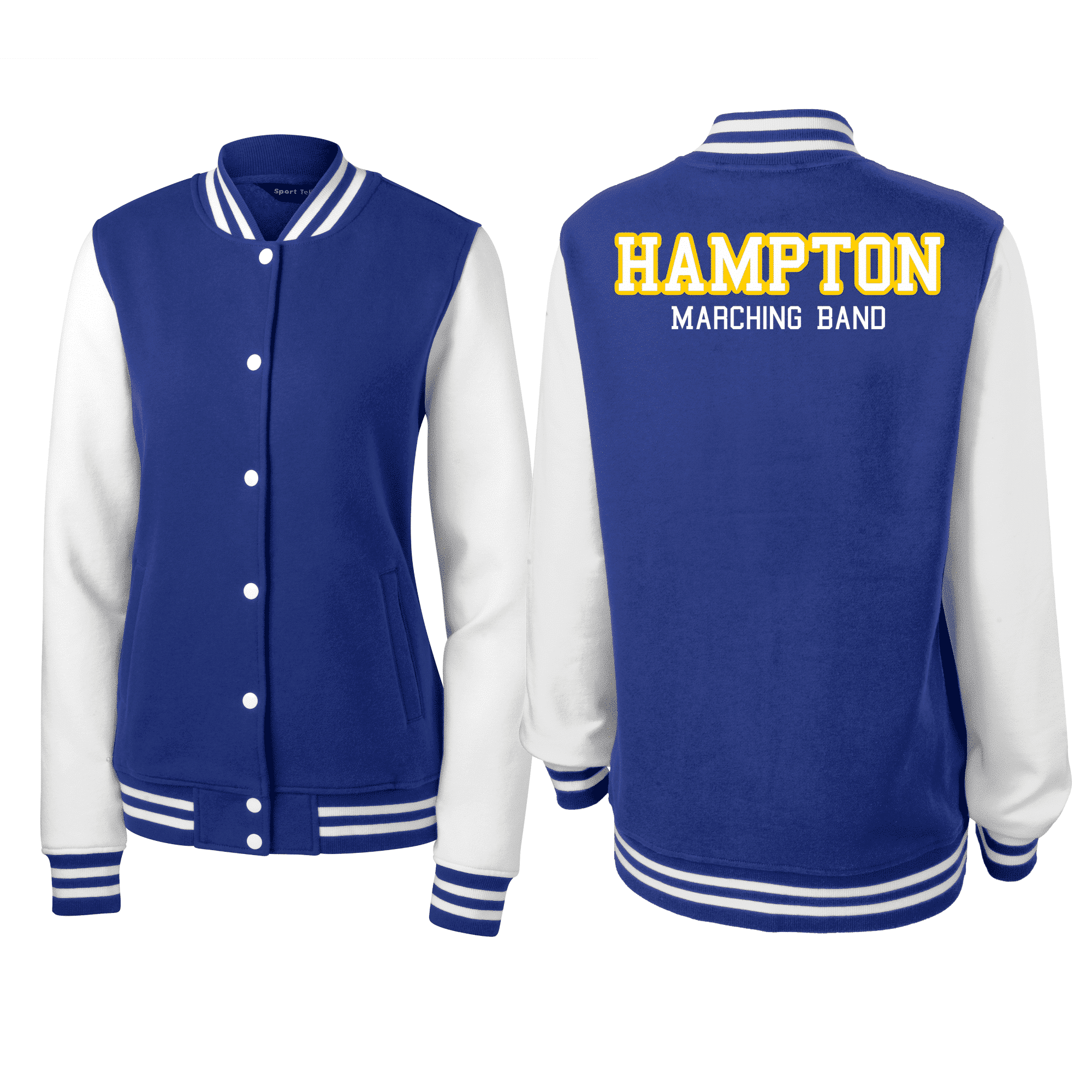 Hampton Band - LST270 - Sport Tek Fleece Letterman Jacket With Twill & Text