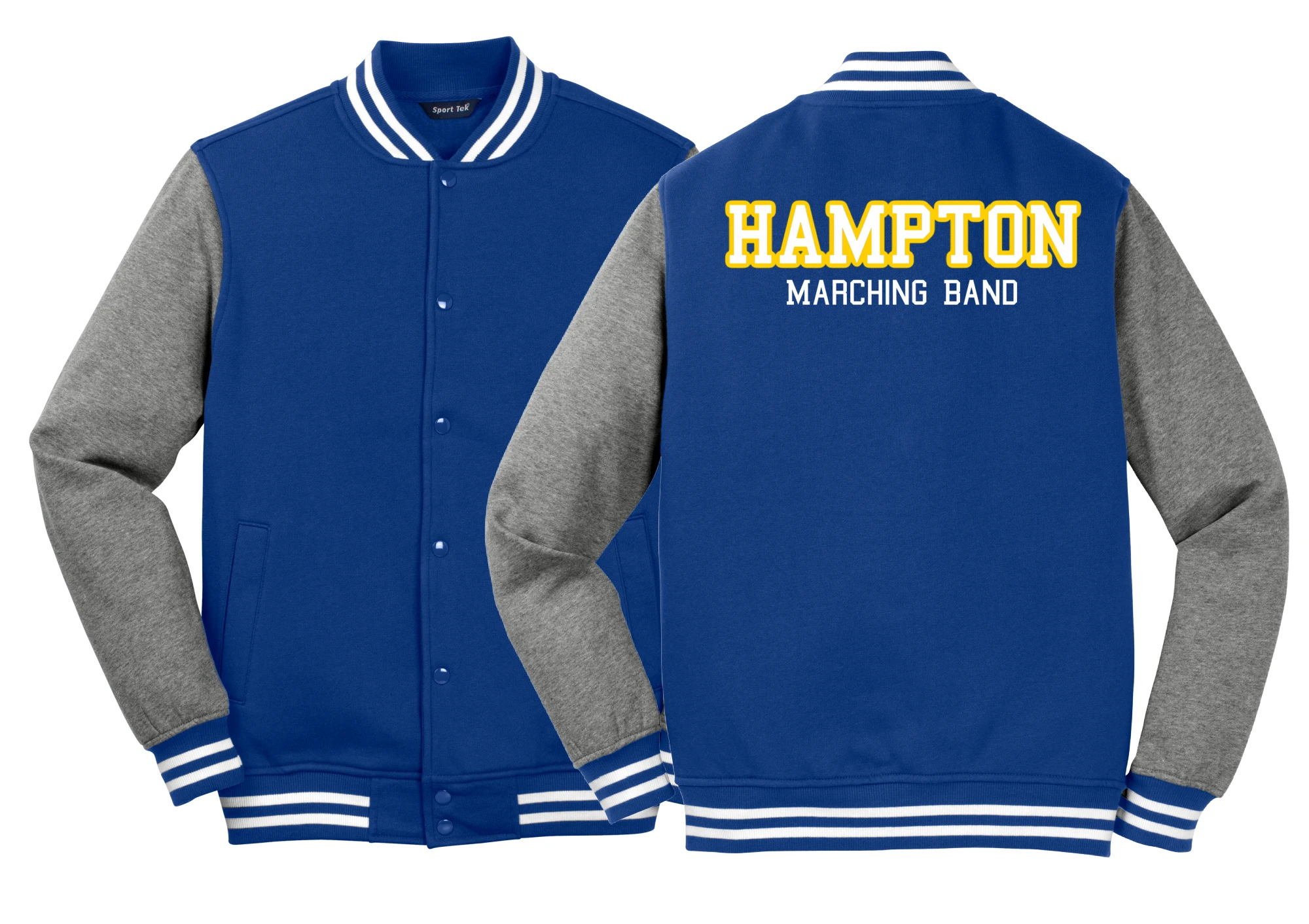 Hampton Band - ST270 - Sport Tek Fleece Letterman Jacket With Twill & Text
