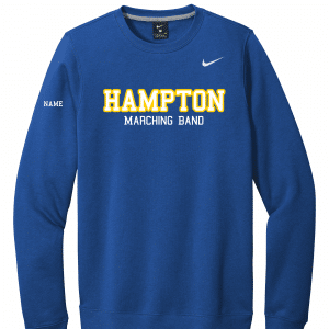 Hampton Band - CJ1614 - Nike Crew Neck With Twill Text & Name