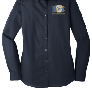 Long Sleeve Ladies Carefree Poplin Button Down by Port Authority LW100 - KEMA