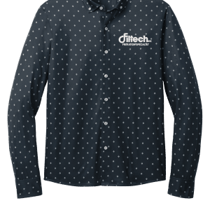 Men's Long Sleeve Button Up Stretch Jersey Long Sleeve Shirt by Mercer+Mettle MM1018 - Filtech