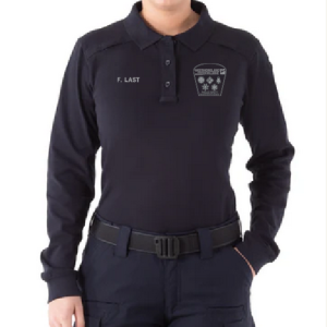 Women's Cotton Long Sleeve Polo by First Tactical 121502 - Westmoreland PSTC