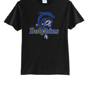 Tee Shirt Unisex Short Sleeve T Core Blend by Port & Co PC55 - Hampton Dolphins