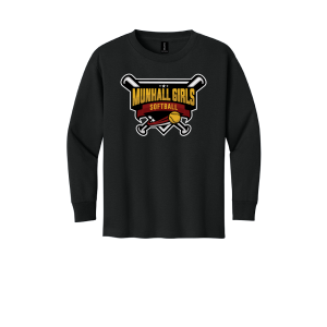 Long Sleeve Youth 100% Cotton T-shirt by Gildan 5400B - Munhall Girls Softball