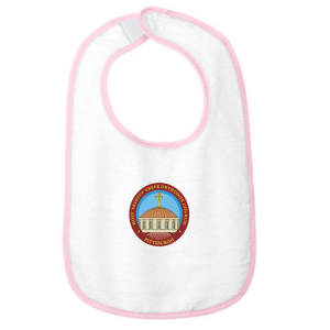 Bib Infant Contrast Trim Terry Bib by Rabbit Skins RS1003 Design in Ink - Holy Trinity Philoptochos