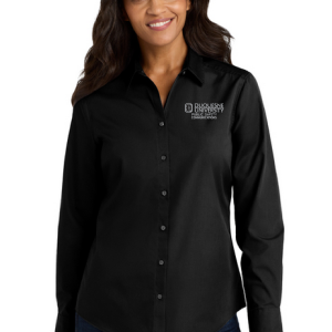 Button Down Women's Long Sleeve Carefree Poplin Shirt LW100 - Duquesne University Public Safety Communications