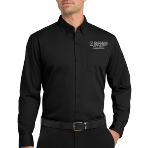 Button Down Long Sleeve Carefree Poplin Shirt W100 - Duquesne University Public Safety Communications
