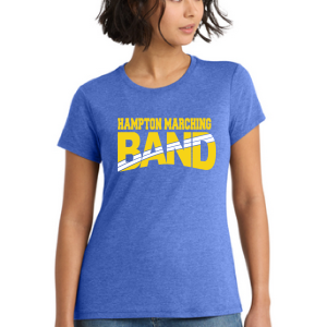 Women's Perfect Tri Blend Short Sleeve T-Shirt by District DM130L - Hampton Marching Band and HIPE